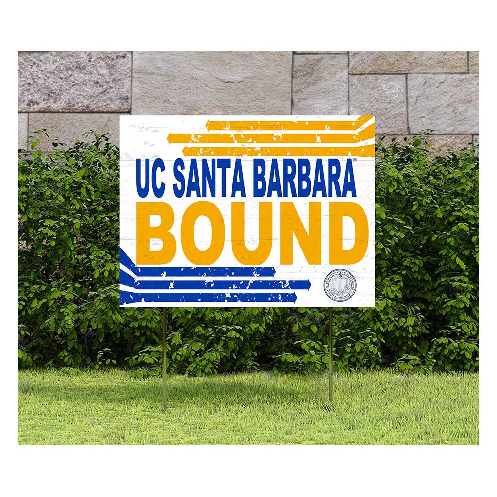 18x24 Lawn Sign Retro School Bound University of California Santa Barbra Gauchos