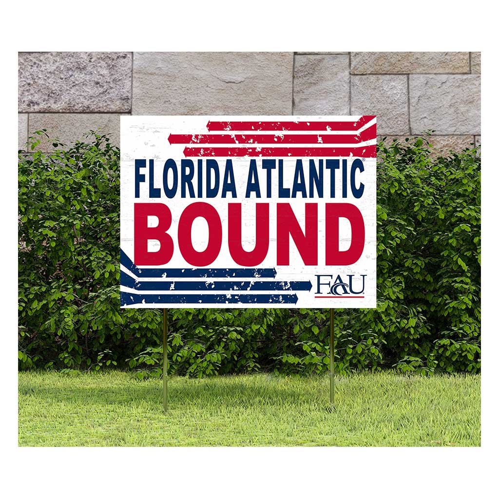 18x24 Lawn Sign Retro School Bound Florida Atlantic Owls
