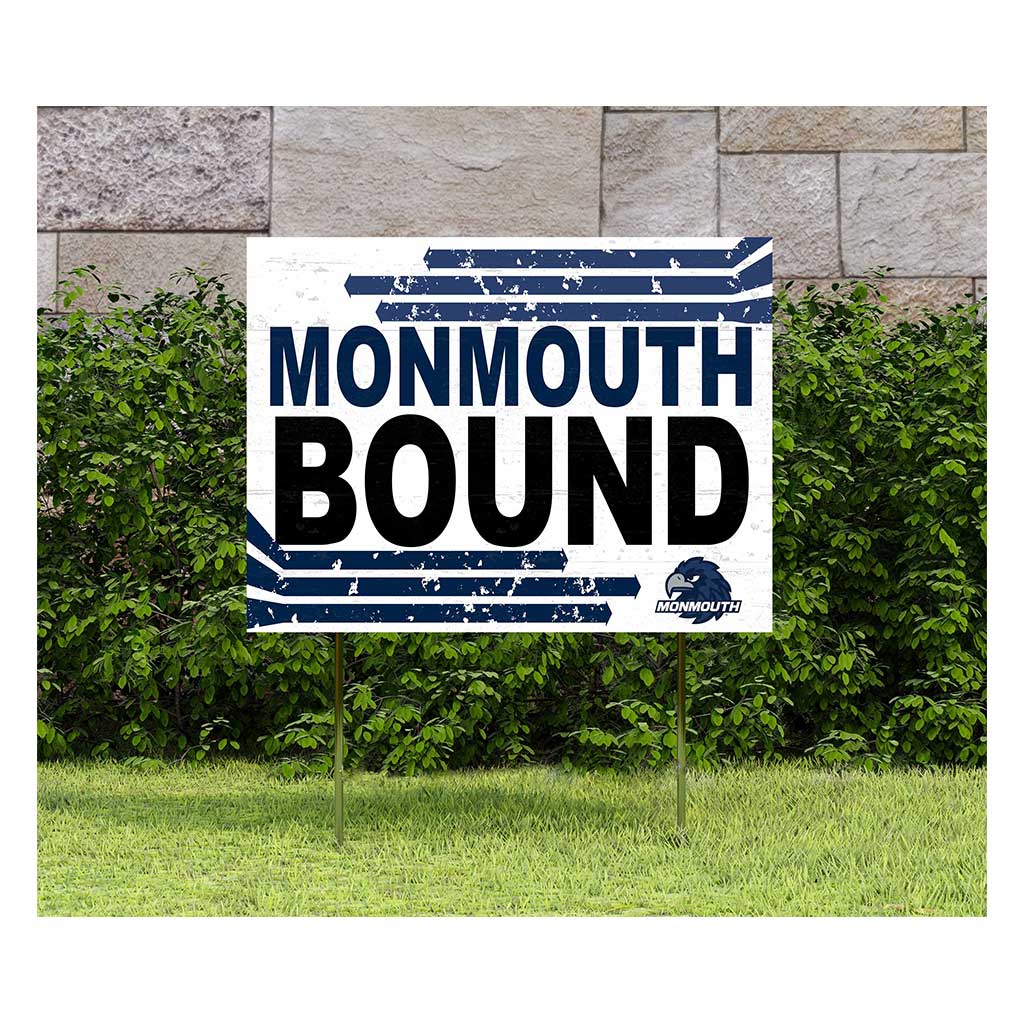 18x24 Lawn Sign Retro School Bound Monmouth Hawks
