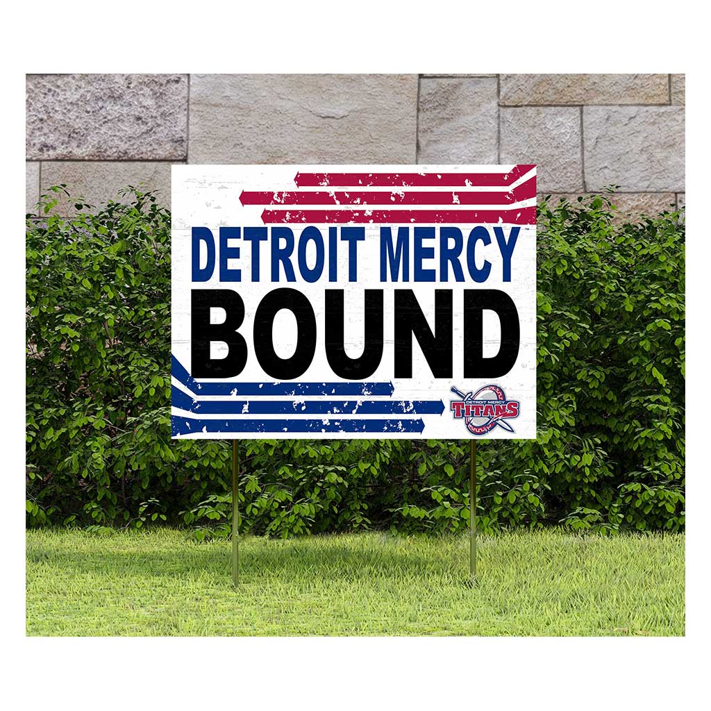 18x24 Lawn Sign Retro School Bound Detroit Mercy Titans