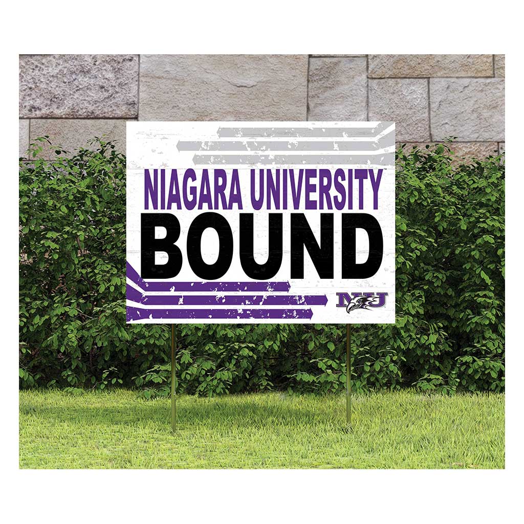 18x24 Lawn Sign Retro School Bound Niagara University Purple Eagles