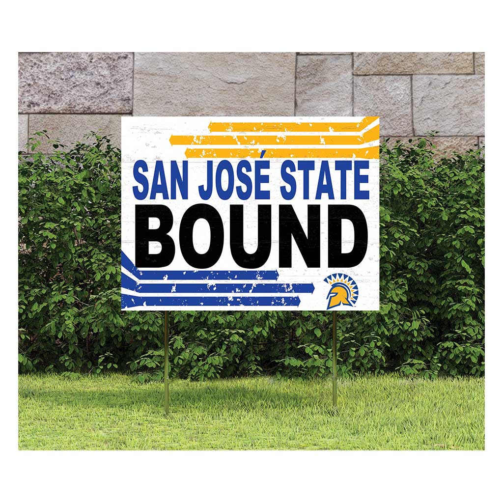 18x24 Lawn Sign Retro School Bound San Jose State Spartans