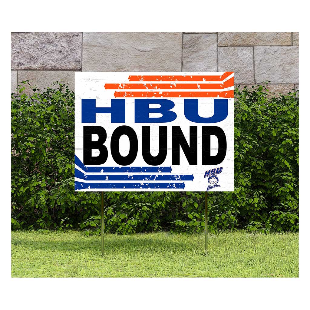 18x24 Lawn Sign Retro School Bound Houston Christian Huskies
