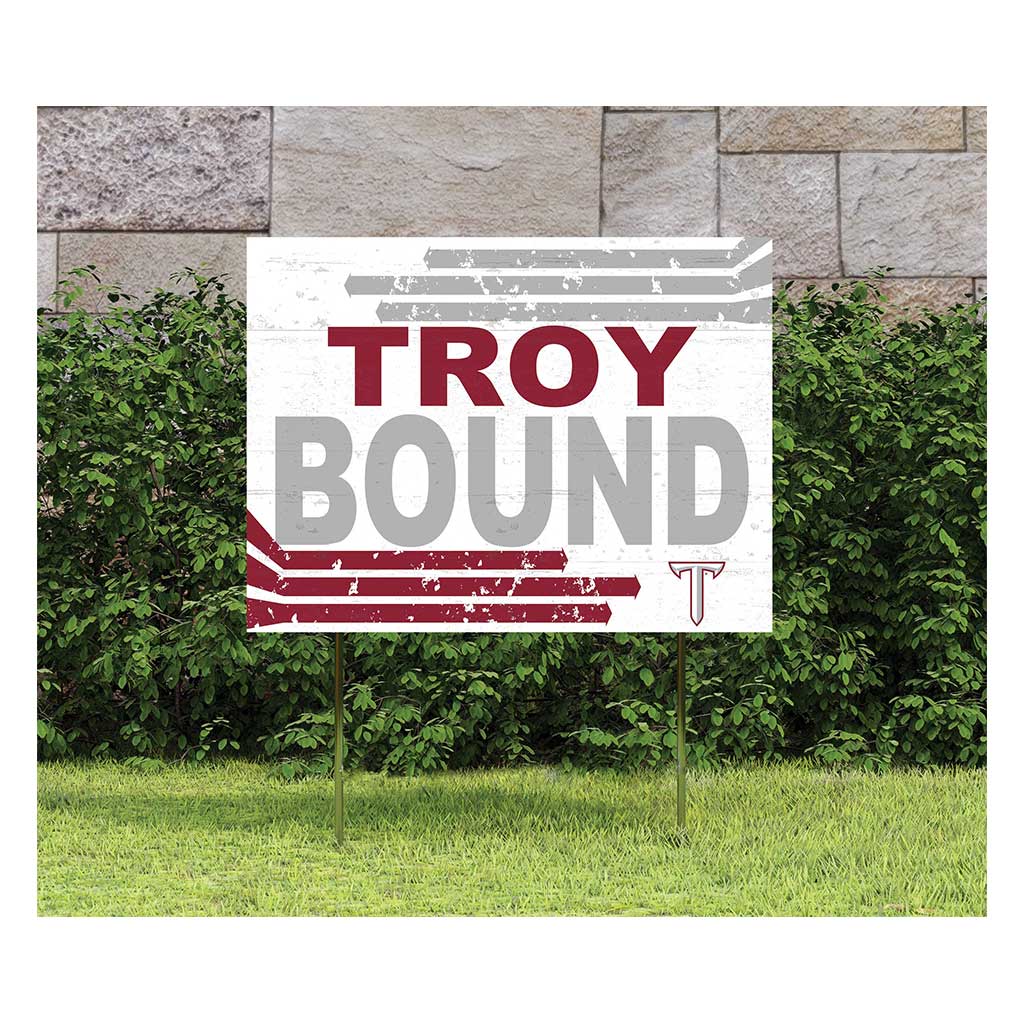 18x24 Lawn Sign Retro School Bound Troy University Trojans