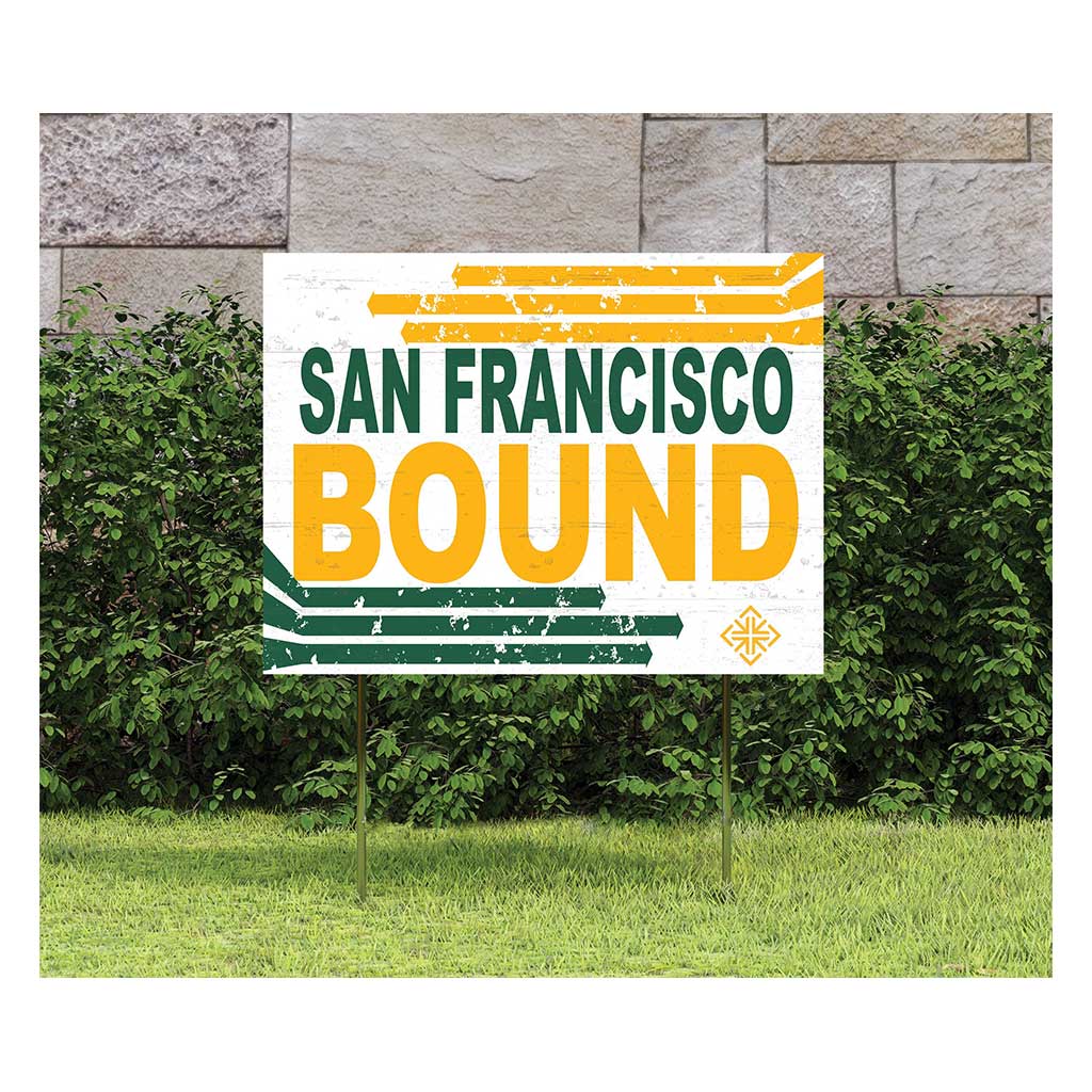 18x24 Lawn Sign Retro School Bound San Francisco Dons