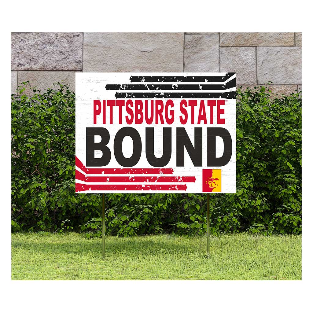 18x24 Lawn Sign Retro School Bound Pittsburg State University Gorilla