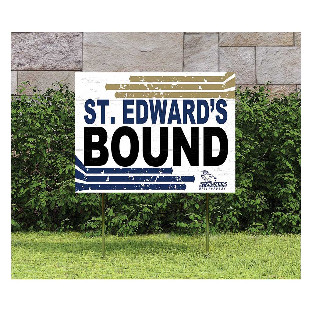18x24 Lawn Sign Retro School Bound St. Edwards University Hilltoppers