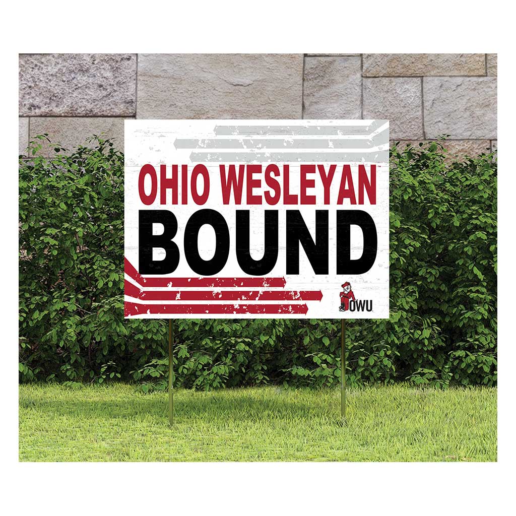 18x24 Lawn Sign Retro School Bound Ohio Wesleyan University Battling Bishops