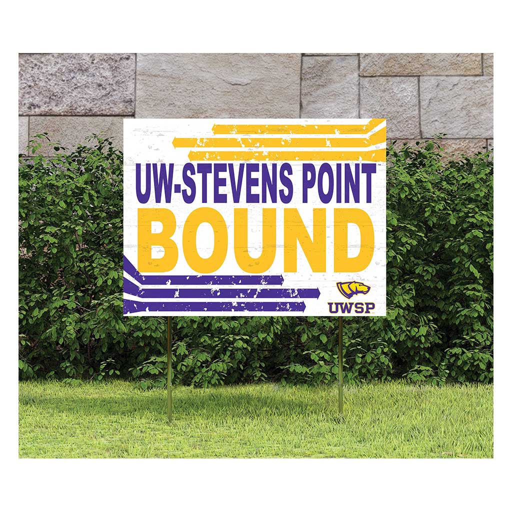 18x24 Lawn Sign Retro School Bound University of Wisconsin Steven's Point Pointers