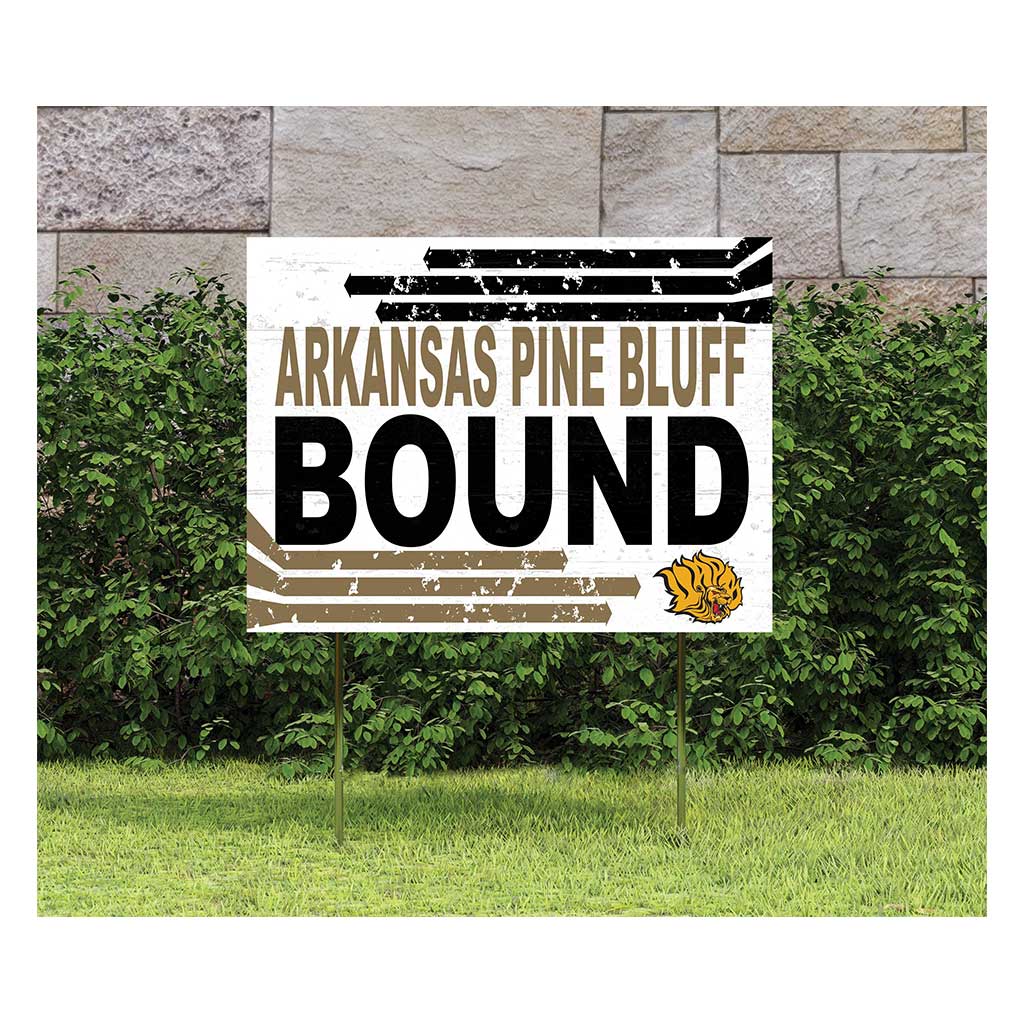 18x24 Lawn Sign Retro School Bound Arkansas at Pine Bluff GOLDEN LIONS