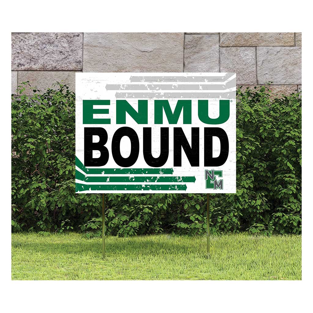 18x24 Lawn Sign Retro School Bound Eastern New Mexico Greyhounds