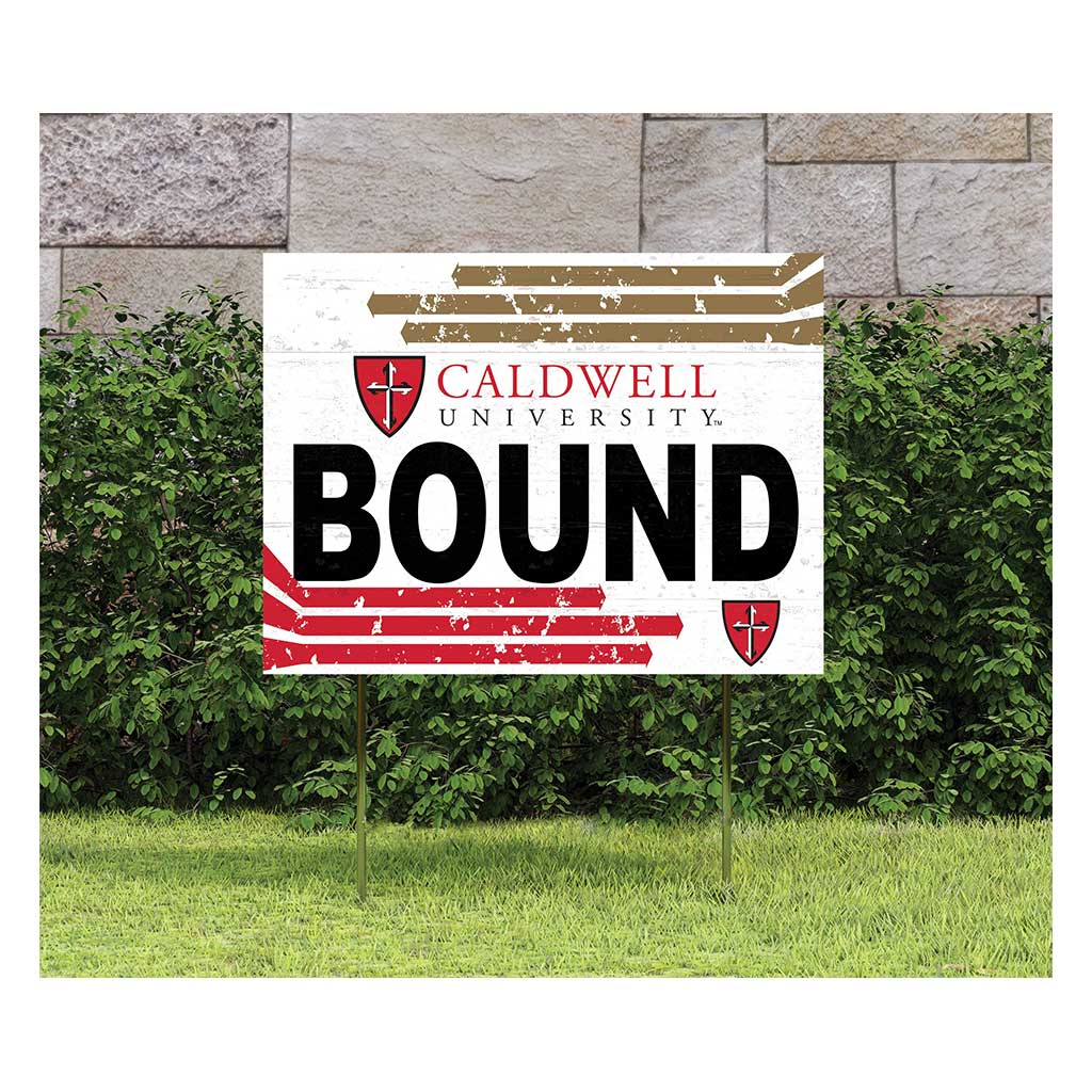 18x24 Lawn Sign Retro School Bound Caldwell University COUGARS