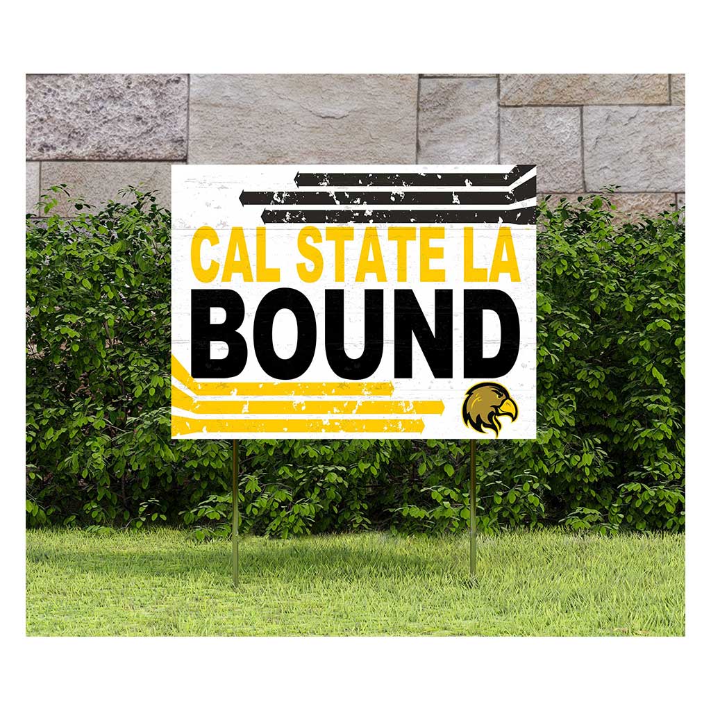 18x24 Lawn Sign Retro School Bound California State - Los Angeles GOLDEN EAGLES