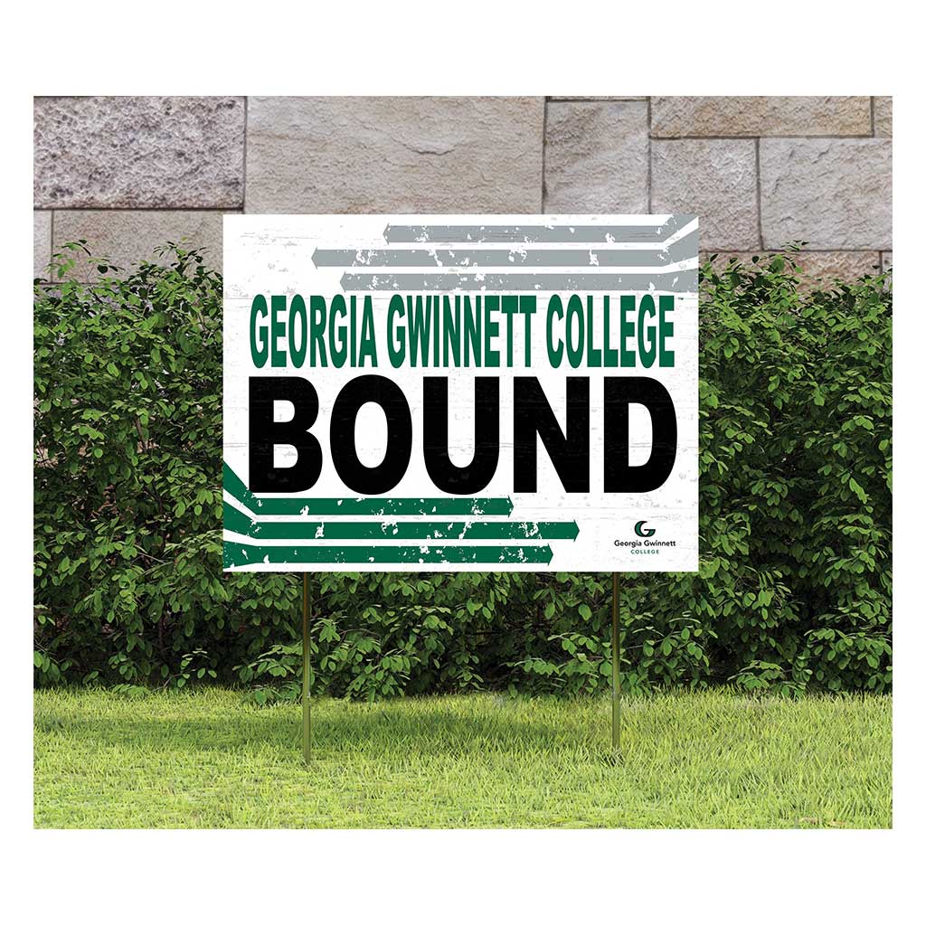 18x24 Lawn Sign Retro School Bound Georgia Gwinnett College GRIZZLIES