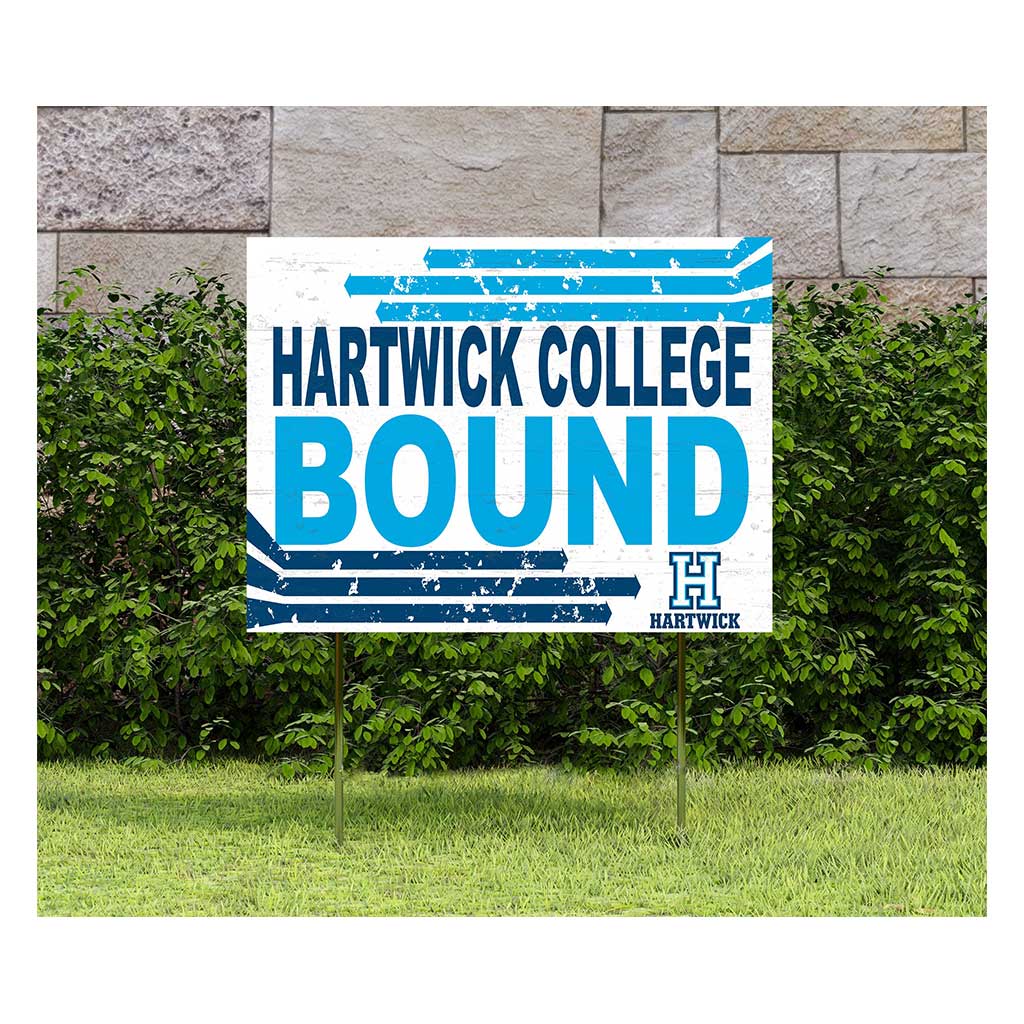 18x24 Lawn Sign Retro School Bound Hartwick College HAWKS