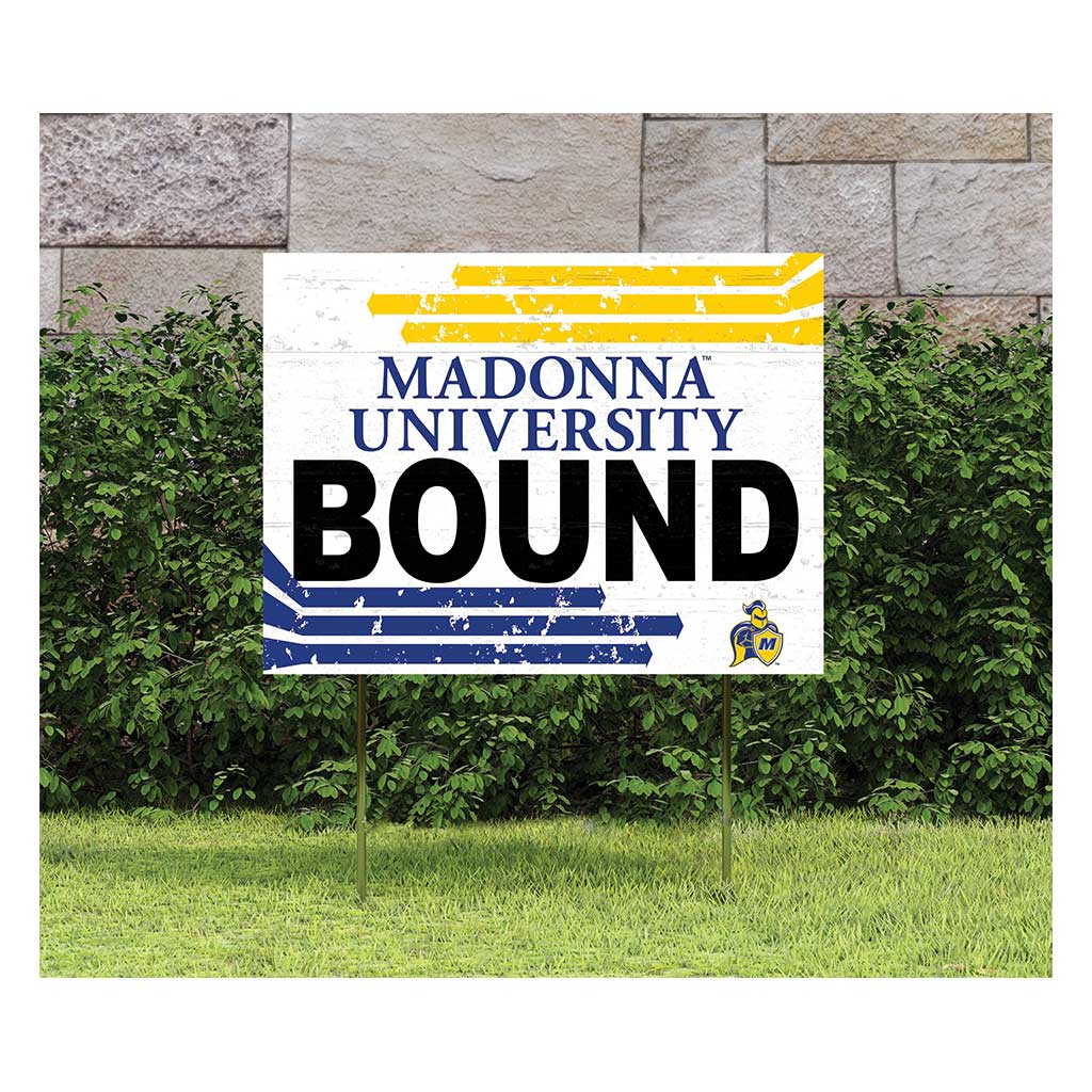 18x24 Lawn Sign Retro School Bound Madonna University CRUSADERS