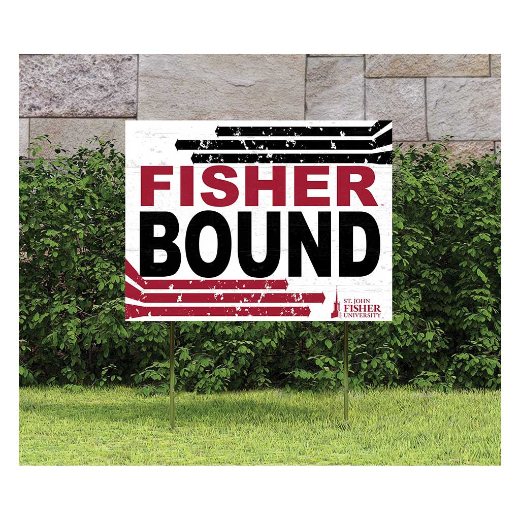 18x24 Lawn Sign Retro School Bound St. John Fisher College Cardinals