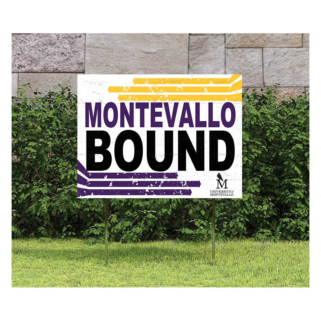 18x24 Lawn Sign Retro School Bound University of Montevallo Falcons