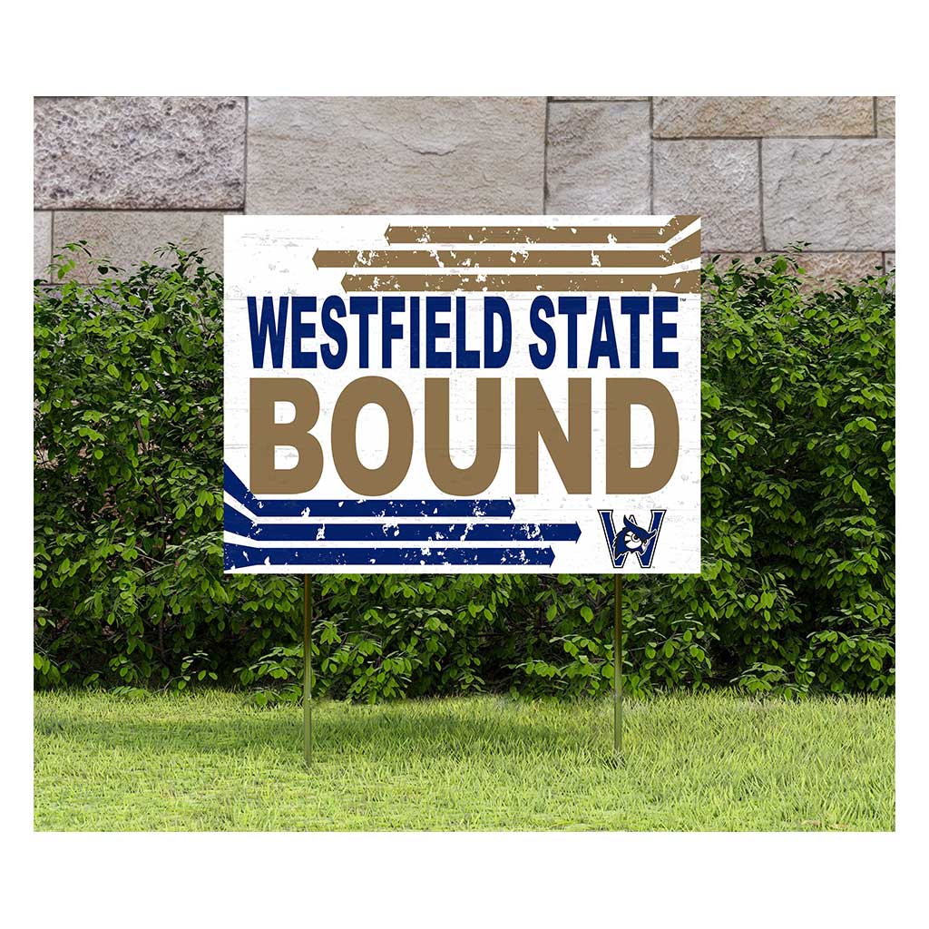 18x24 Lawn Sign Retro School Bound Westfield State University Owls