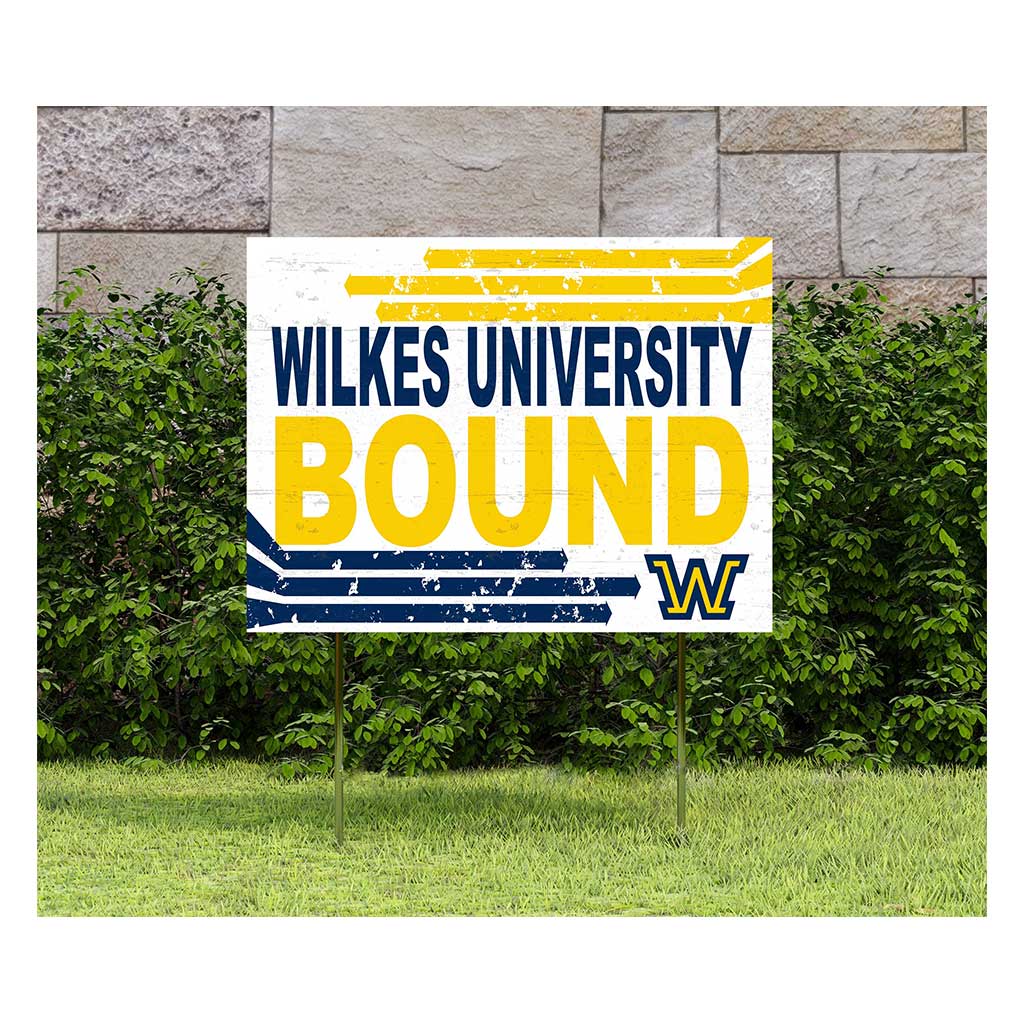 18x24 Lawn Sign Retro School Bound Wilkes University Colonels