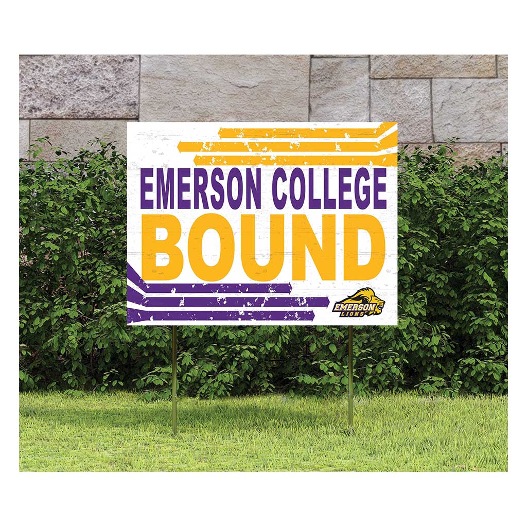18x24 Lawn Sign Retro School Bound Emerson College Lions