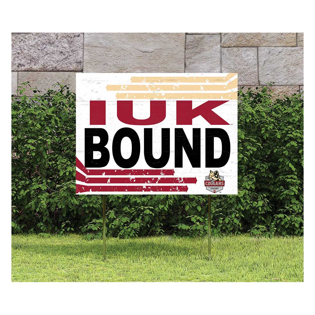 18x24 Lawn Sign Retro School Bound Indiana University Kokomo Cougars