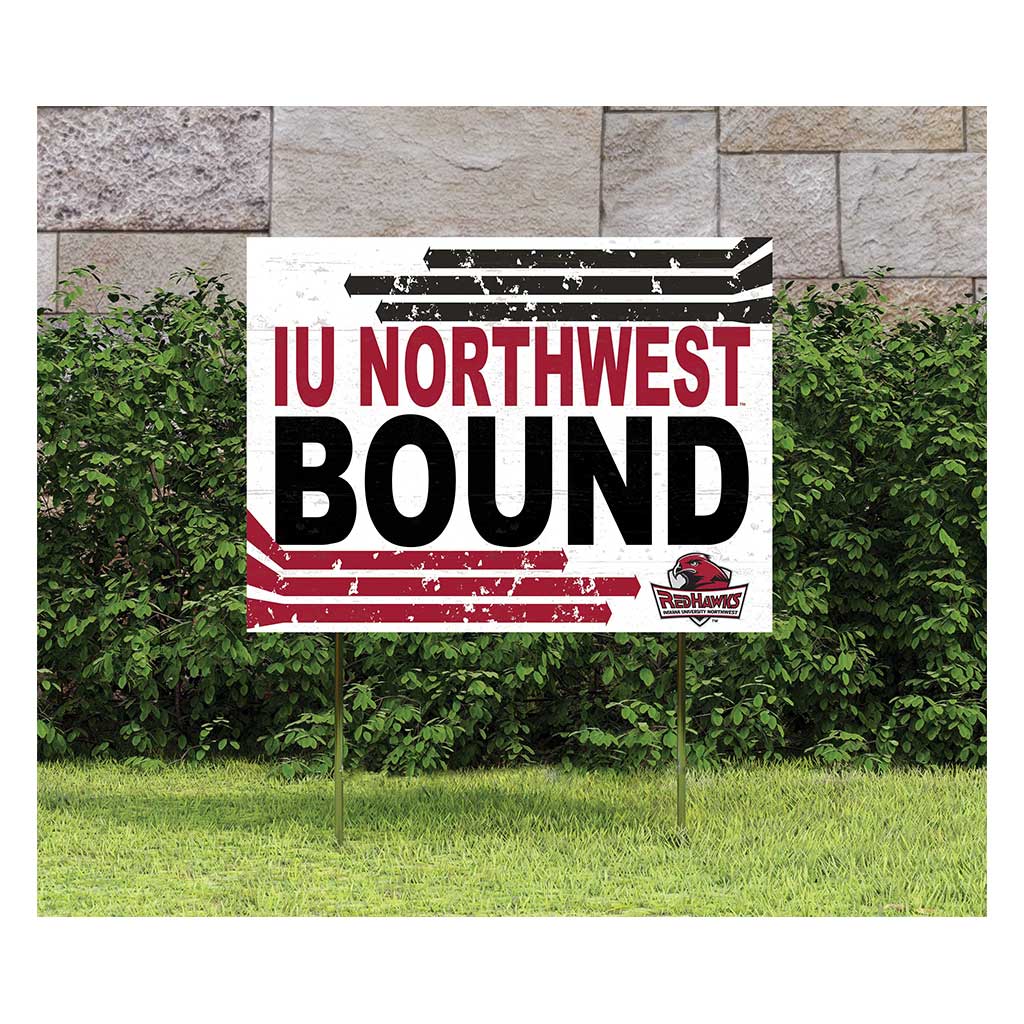 18x24 Lawn Sign Retro School Bound Indiana University Northwest Redhawks