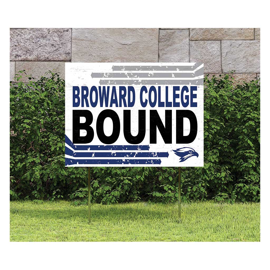 18x24 Lawn Sign Retro School Bound Broward College Seahawks