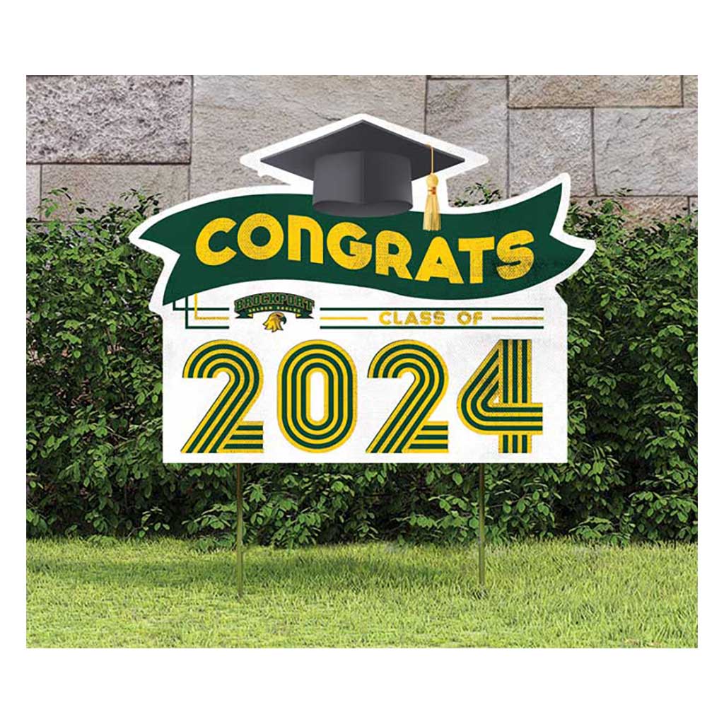 18x24 Congrats Graduation Lawn Sign SUNY Brockport Golden Eagles