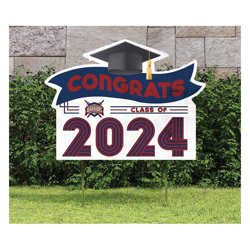 18x24 Congrats Graduation Lawn Sign Eastern Connecticut State University Warriors