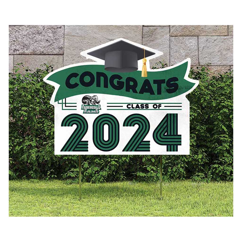 18x24 Congrats Graduation Lawn Sign Farmingdale State College (SUNY) Rams