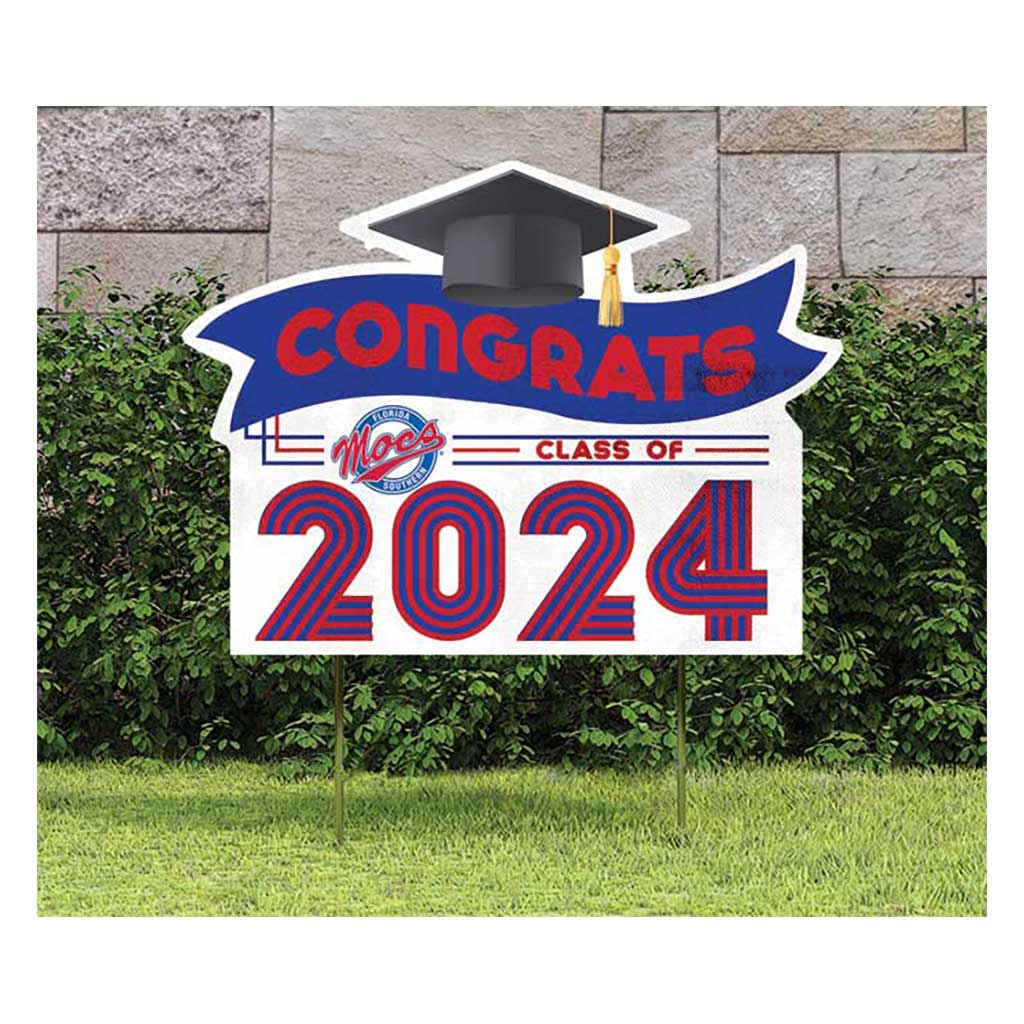 18x24 Congrats Graduation Lawn Sign Florida Southern College Moccasins