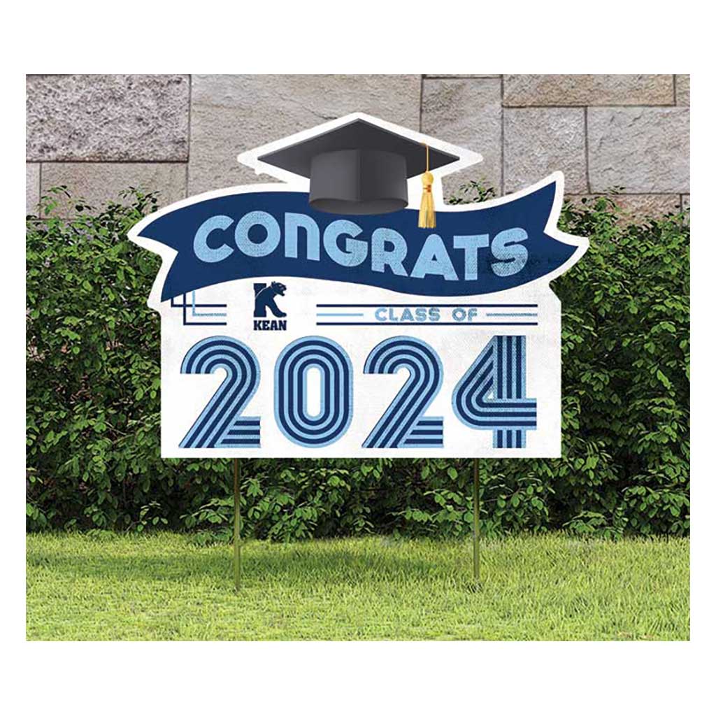 18x24 Congrats Graduation Lawn Sign Kean University Cougars