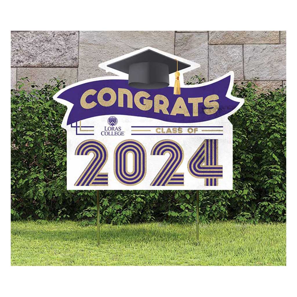 18x24 Congrats Graduation Lawn Sign Loras College Duhawks