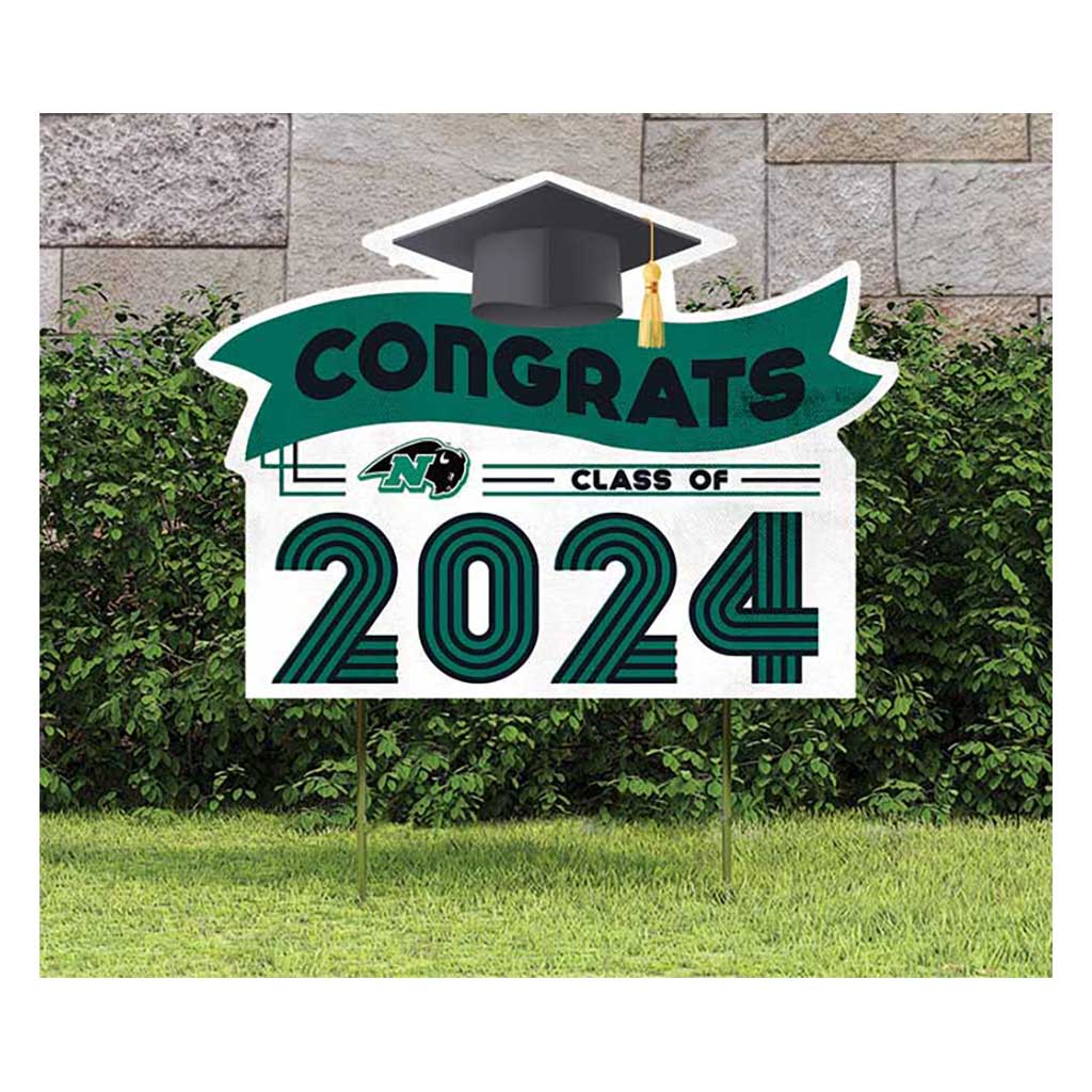 18x24 Congrats Graduation Lawn Sign Nichols College Bison