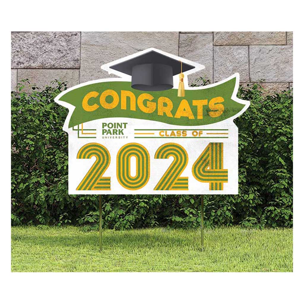 18x24 Congrats Graduation Lawn Sign Point Park University Pioneers