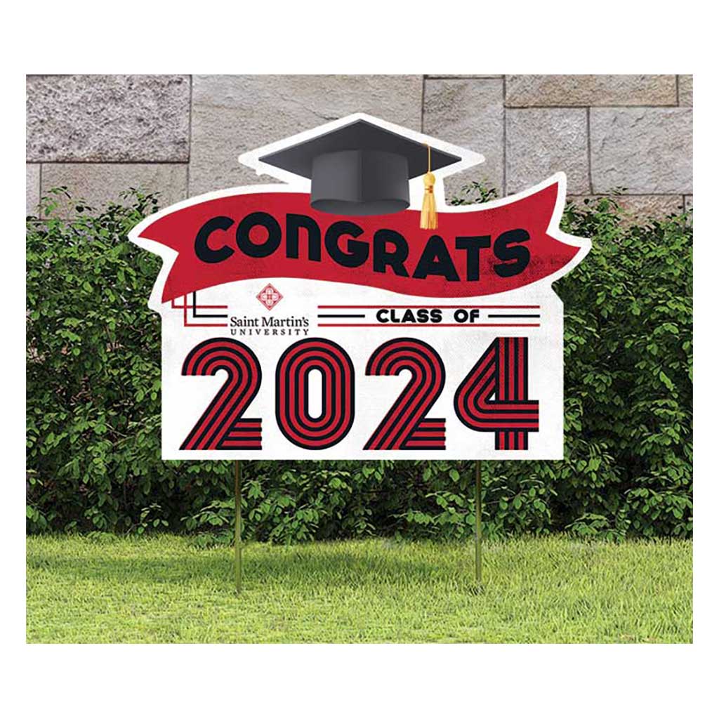 18x24 Congrats Graduation Lawn Sign Saint Martin's University Saints