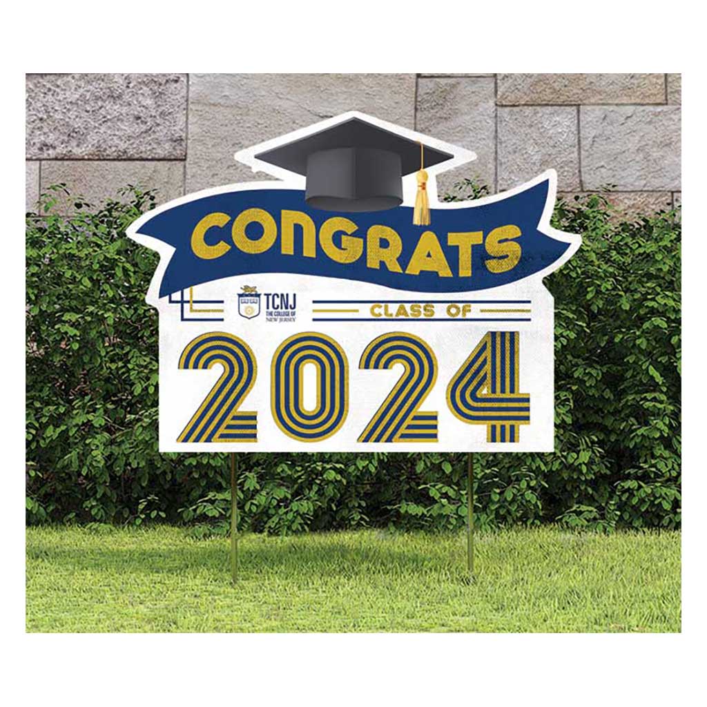 18x24 Congrats Graduation Lawn Sign The College of New Jersey Lions