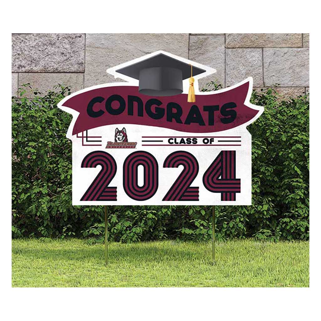 18x24 Congrats Graduation Lawn Sign Bloomsburg Huskies
