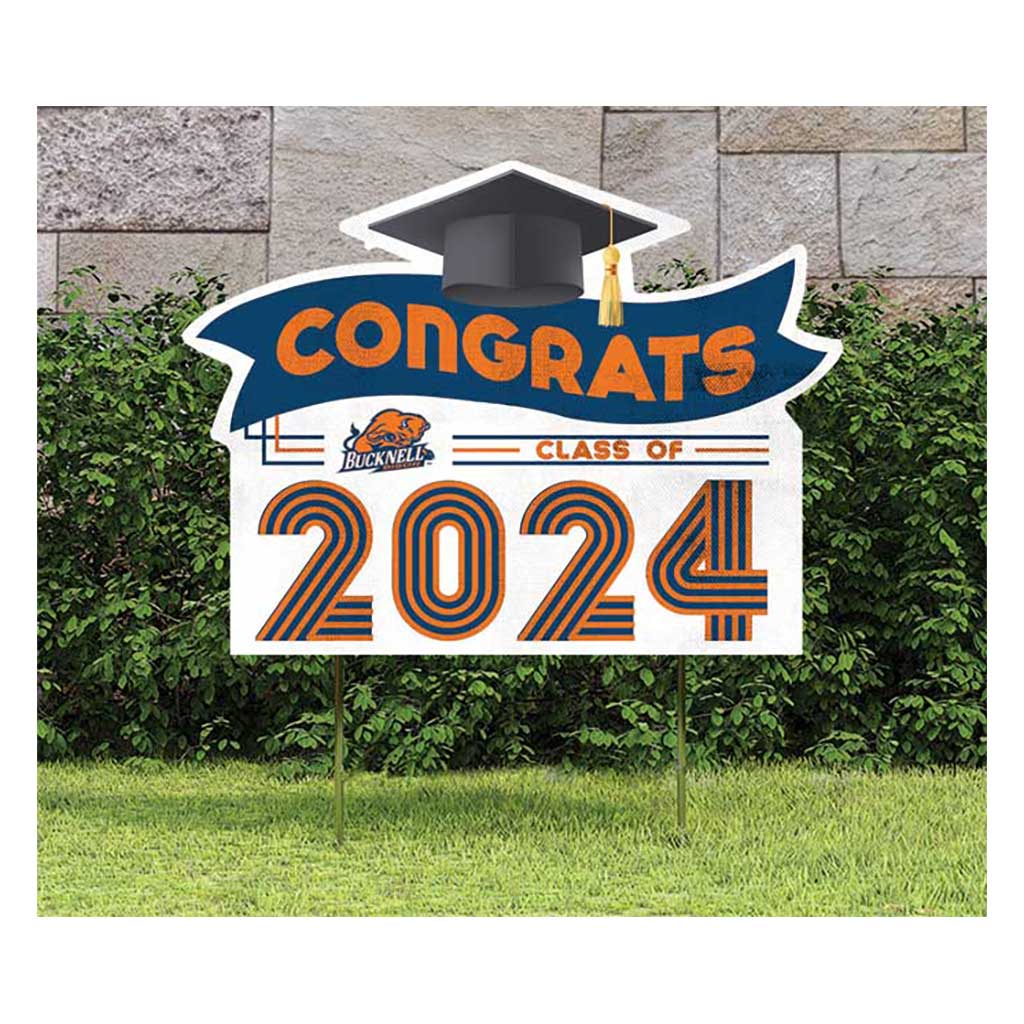 18x24 Congrats Graduation Lawn Sign Bucknell Bison