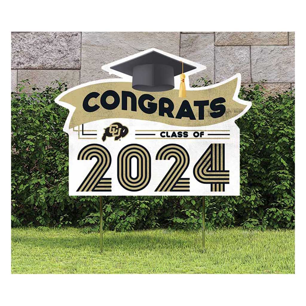 18x24 Congrats Graduation Lawn Sign Colorado (Boulder) Buffaloes