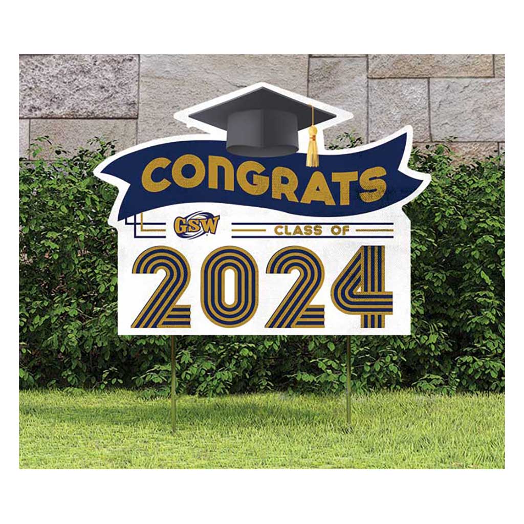 18x24 Congrats Graduation Lawn Sign Georgia Southwestern State Hurricanes