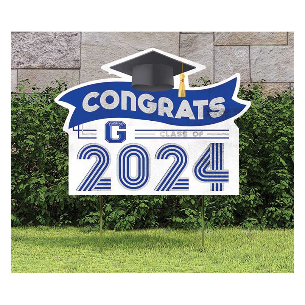 18x24 Congrats Graduation Lawn Sign Glenville State Pioneers