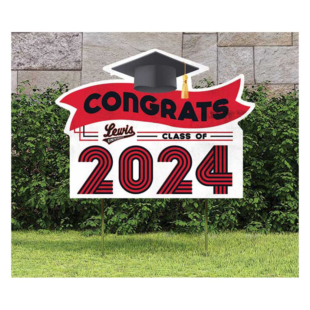 18x24 Congrats Graduation Lawn Sign Lewis University Flyers