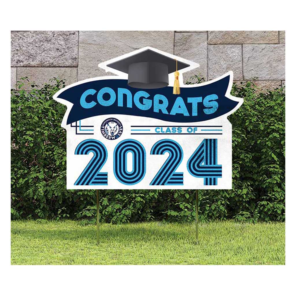 18x24 Congrats Graduation Lawn Sign Northwood University Timberwolves