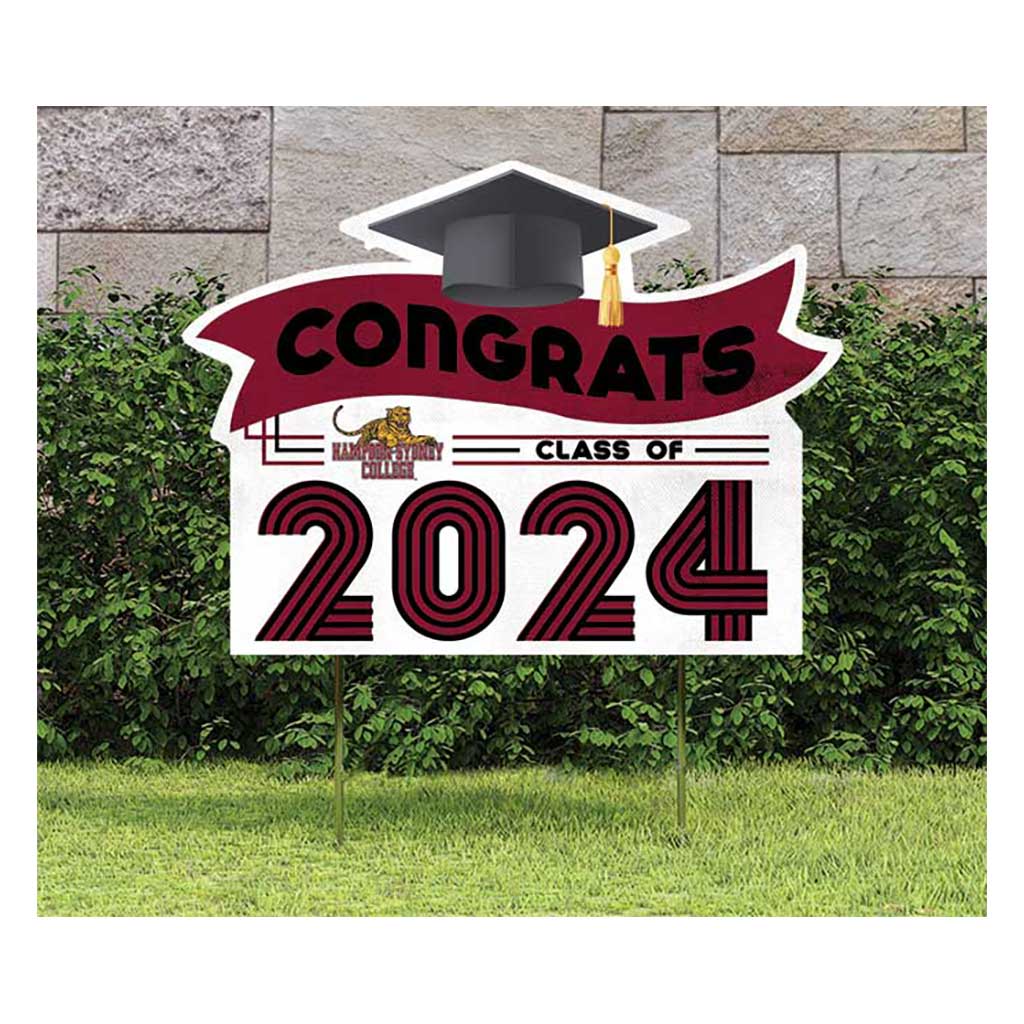 18x24 Congrats Graduation Lawn Sign Hampden-Sydney College Tigers