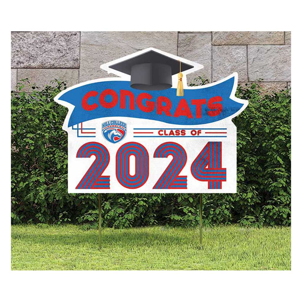 18x24 Congrats Graduation Lawn Sign Hill College Rebels