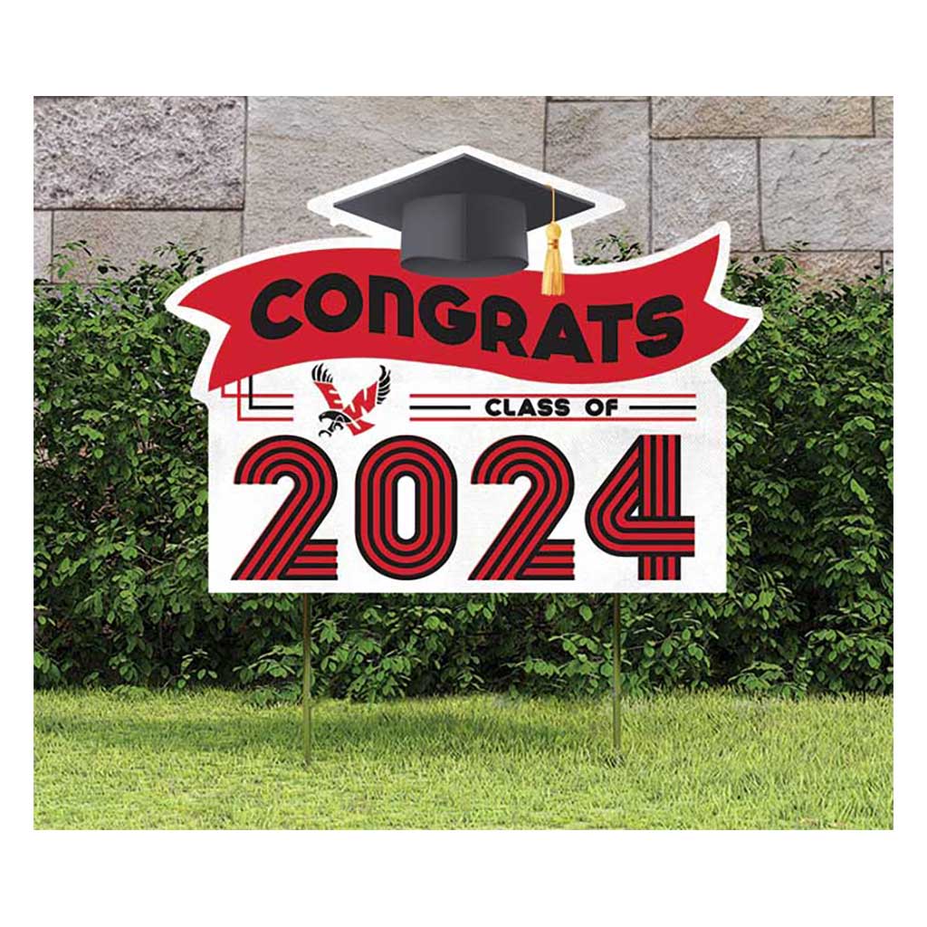 18x24 Congrats Graduation Lawn Sign Eastern Washington Eagles