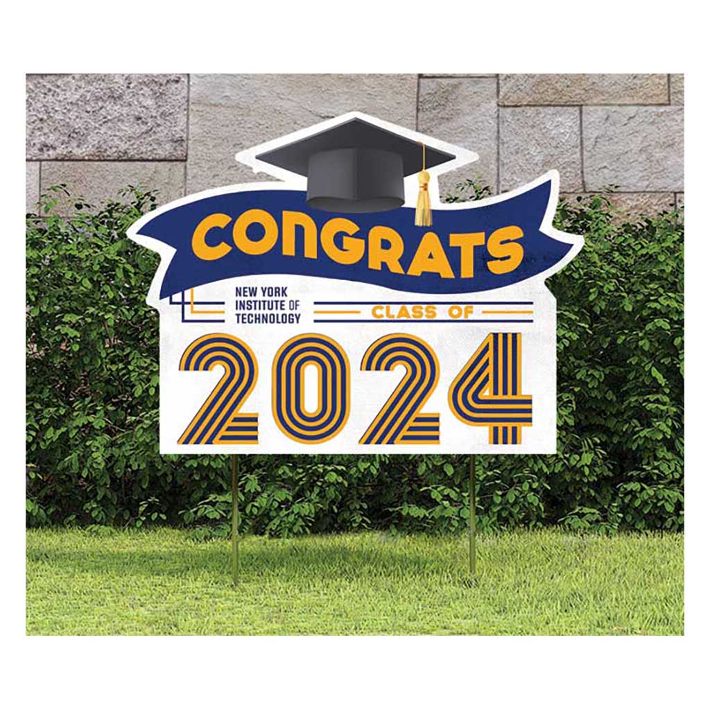 18x24 Congrats Graduation Lawn Sign New York Tech Bears