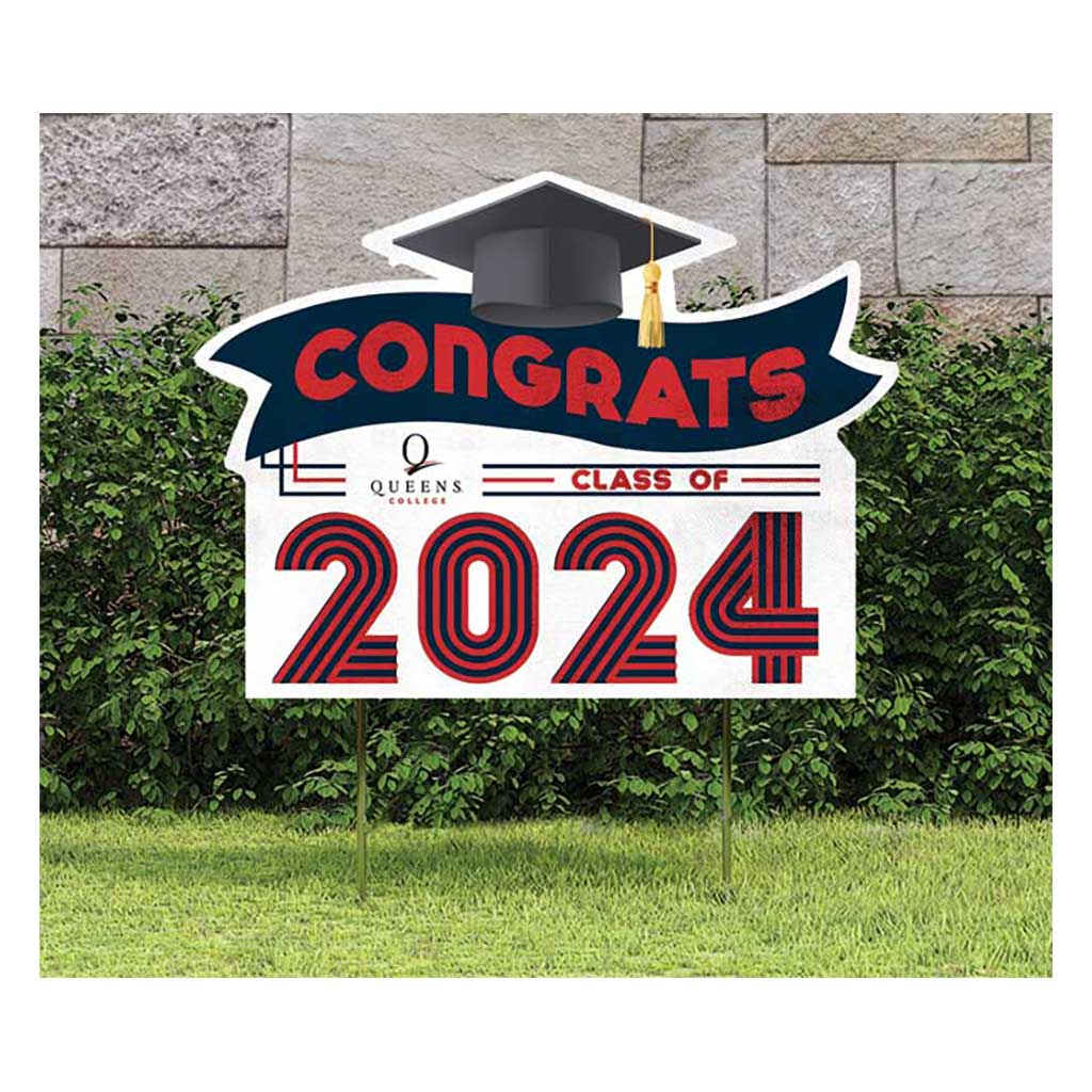 18x24 Congrats Graduation Lawn Sign Queens College Knights